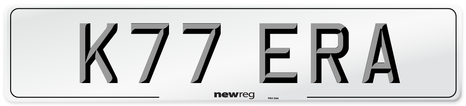 K77 ERA Number Plate from New Reg